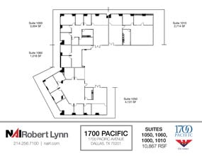 1700 Pacific Ave, Dallas, TX à louer Plan d’étage- Image 1 de 8