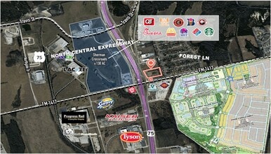 3605 S US Highway 75, Sherman, TX - AERIAL map view