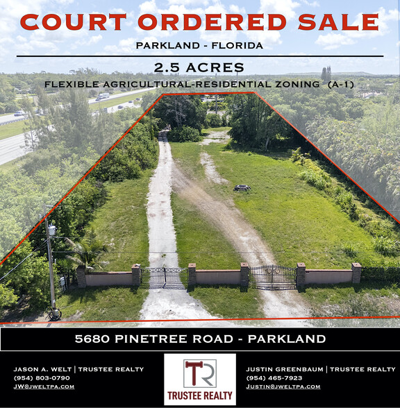 5680 Pinetree Rd, Parkland, FL à vendre - Aérien - Image 1 de 6