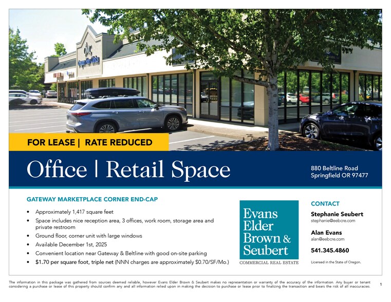 852-898 Beltline Rd, Springfield, OR à louer - Photo du bâtiment - Image 2 de 4