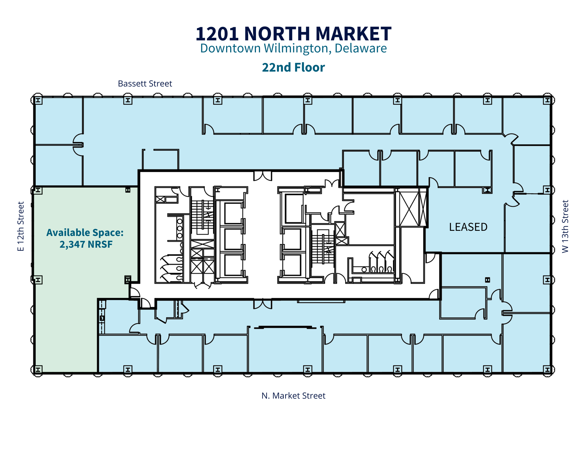 1201 N Market St, Wilmington, DE à louer Plan d  tage- Image 1 de 1