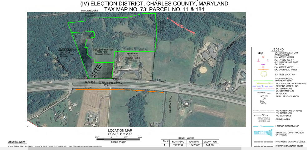 10830 Crain Hwy, Faulkner, MD à vendre - Plan de site - Image 1 de 1