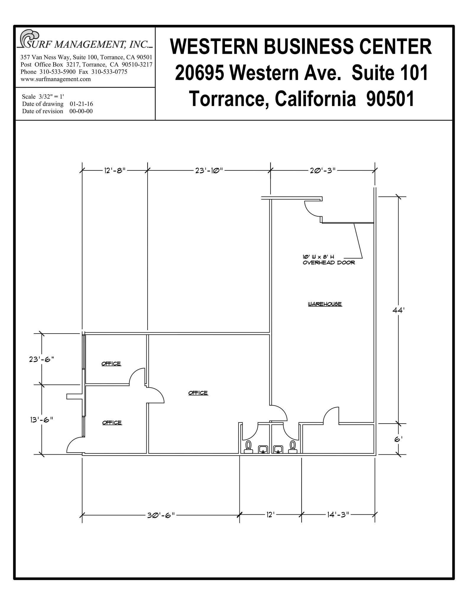 20695 S Western Ave, Torrance, CA for lease Floor Plan- Image 1 of 1