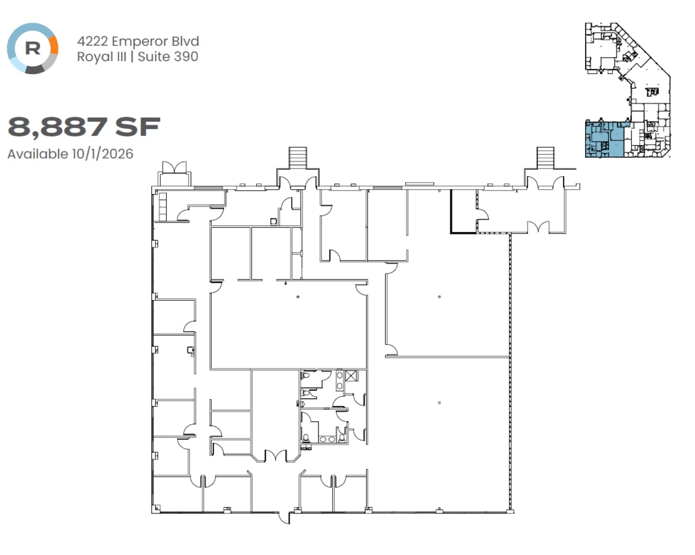 4222 Emperor Blvd, Durham, NC for lease Floor Plan- Image 1 of 2