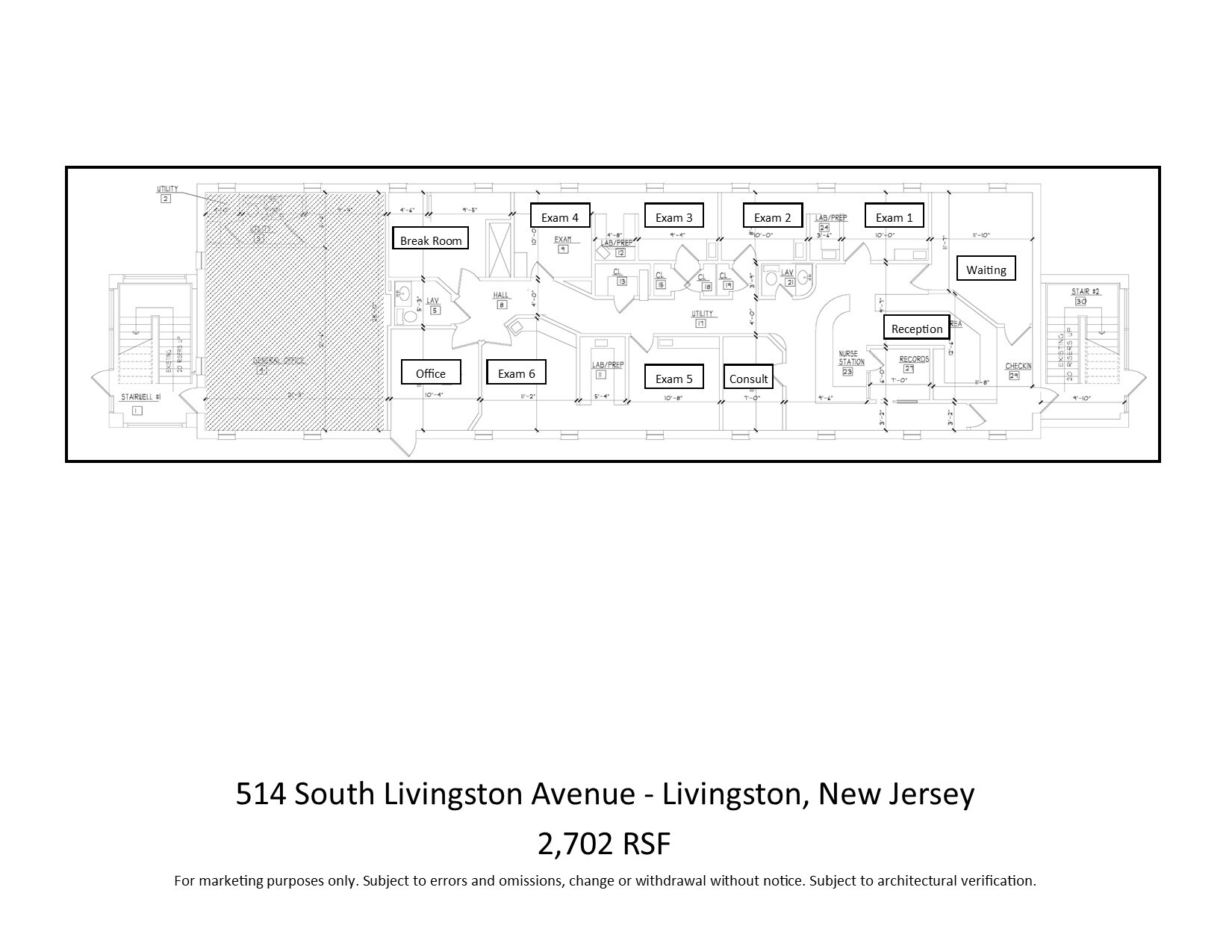 514 S Livingston Ave, Livingston, NJ à louer Plan d  tage- Image 1 de 1