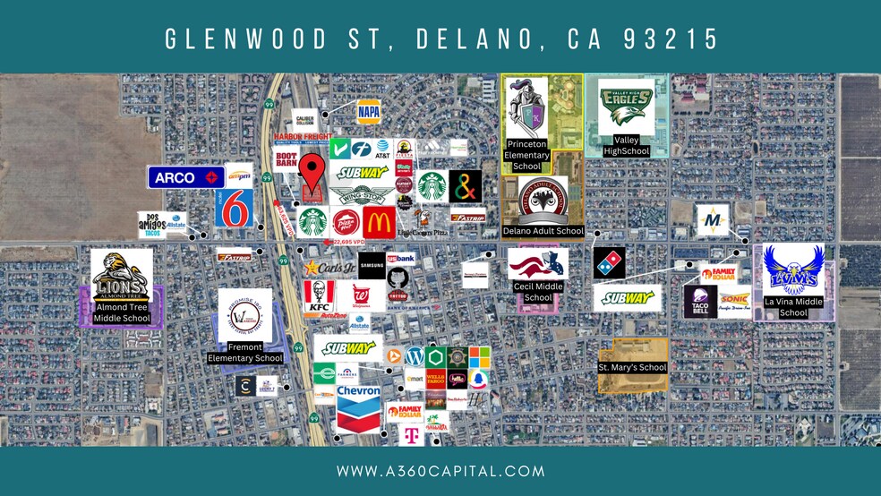 1703 Glenwood st, Delano, CA for sale - Aerial - Image 1 of 2