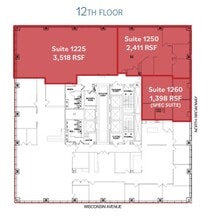 250 E Wisconsin Ave, Milwaukee, WI à louer Plan d’étage- Image 1 de 1