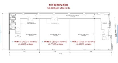 2009 San Pablo Ave, Berkeley, CA à louer Plan d’étage- Image 1 de 1