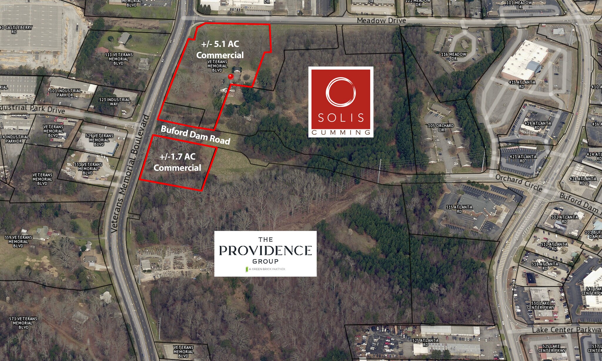 514 Veterans Memorial Blvd, Cumming, GA for sale Aerial- Image 1 of 2