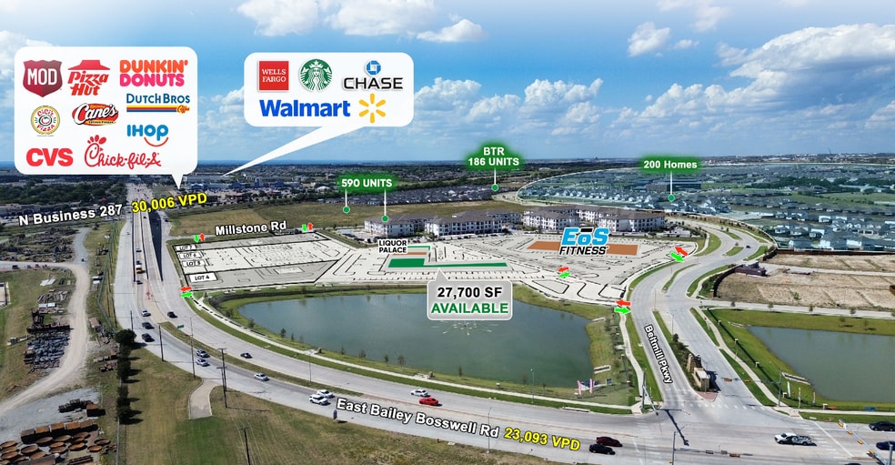 NEC E Bailey Boswell Rd & Millstone rd, Saginaw, TX for lease - Building Photo - Image 1 of 3