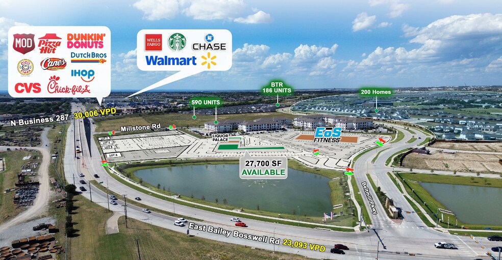 NEC E Bailey Boswell Rd & Millstone rd, Saginaw, TX à louer - Photo du bâtiment - Image 1 de 3