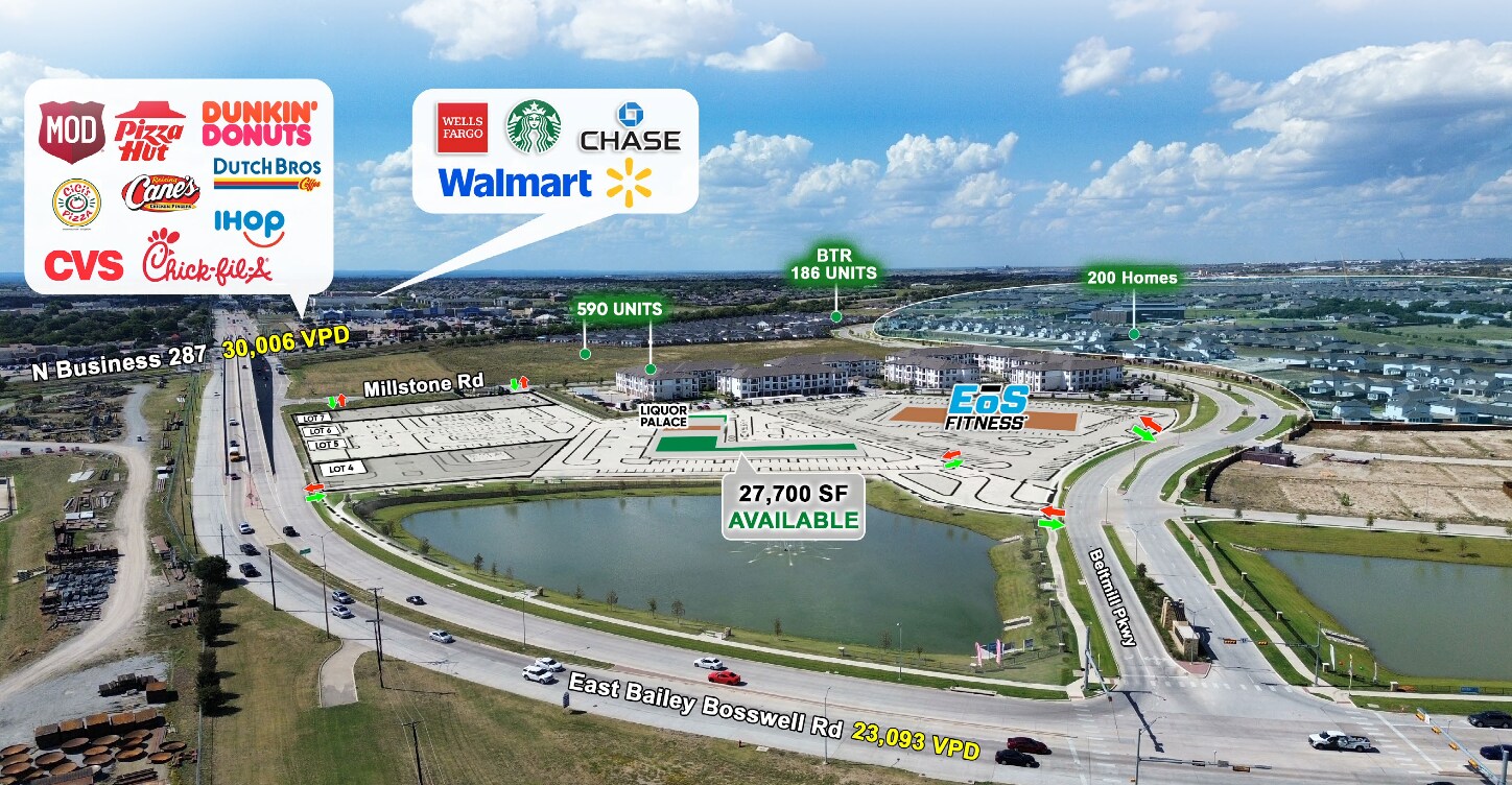 NEC E Bailey Boswell Rd & Millstone rd, Saginaw, TX à louer Photo du bâtiment- Image 1 de 4