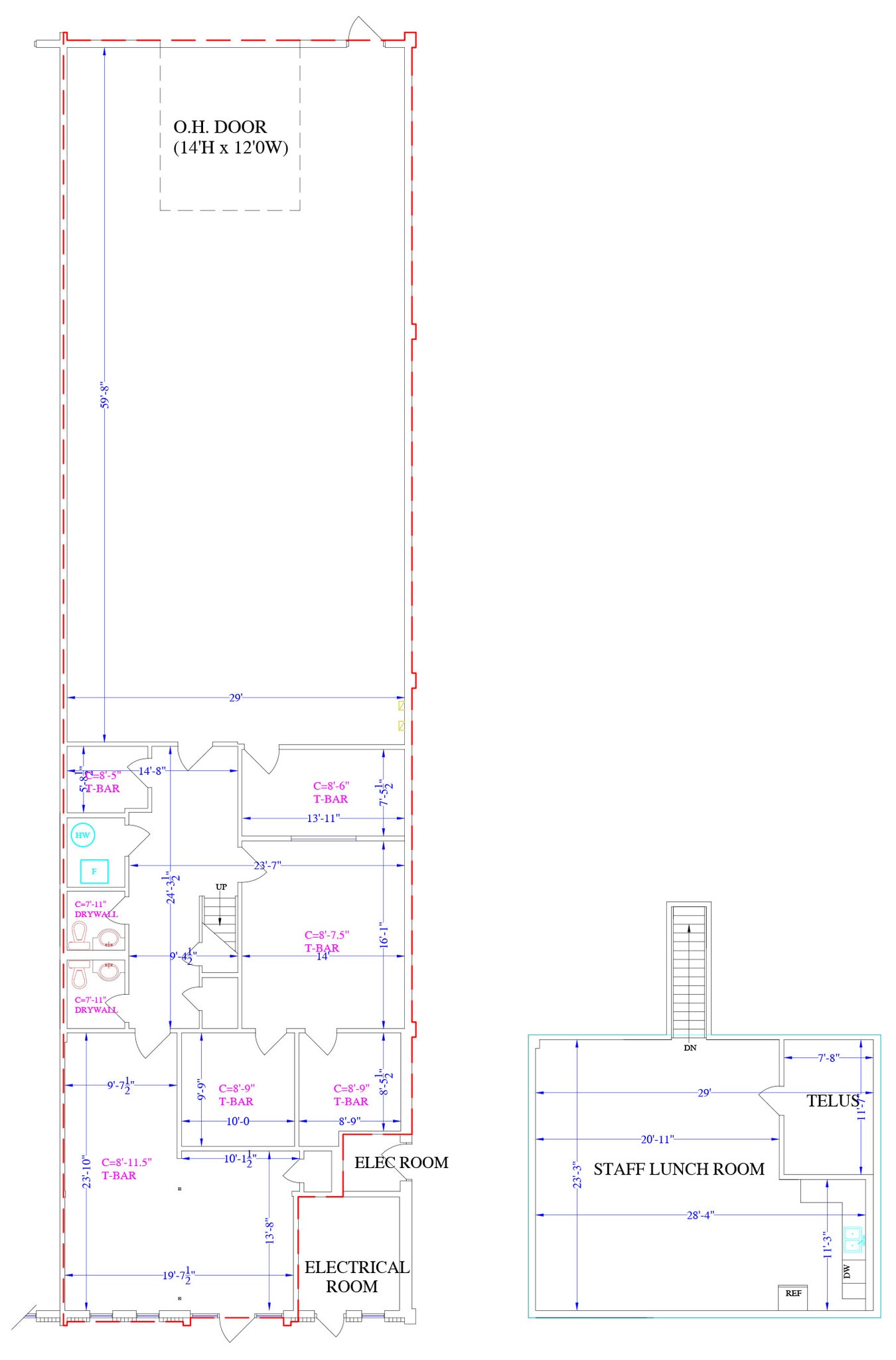 1313 44th Ave NE, Calgary, AB for lease Floor Plan- Image 1 of 2