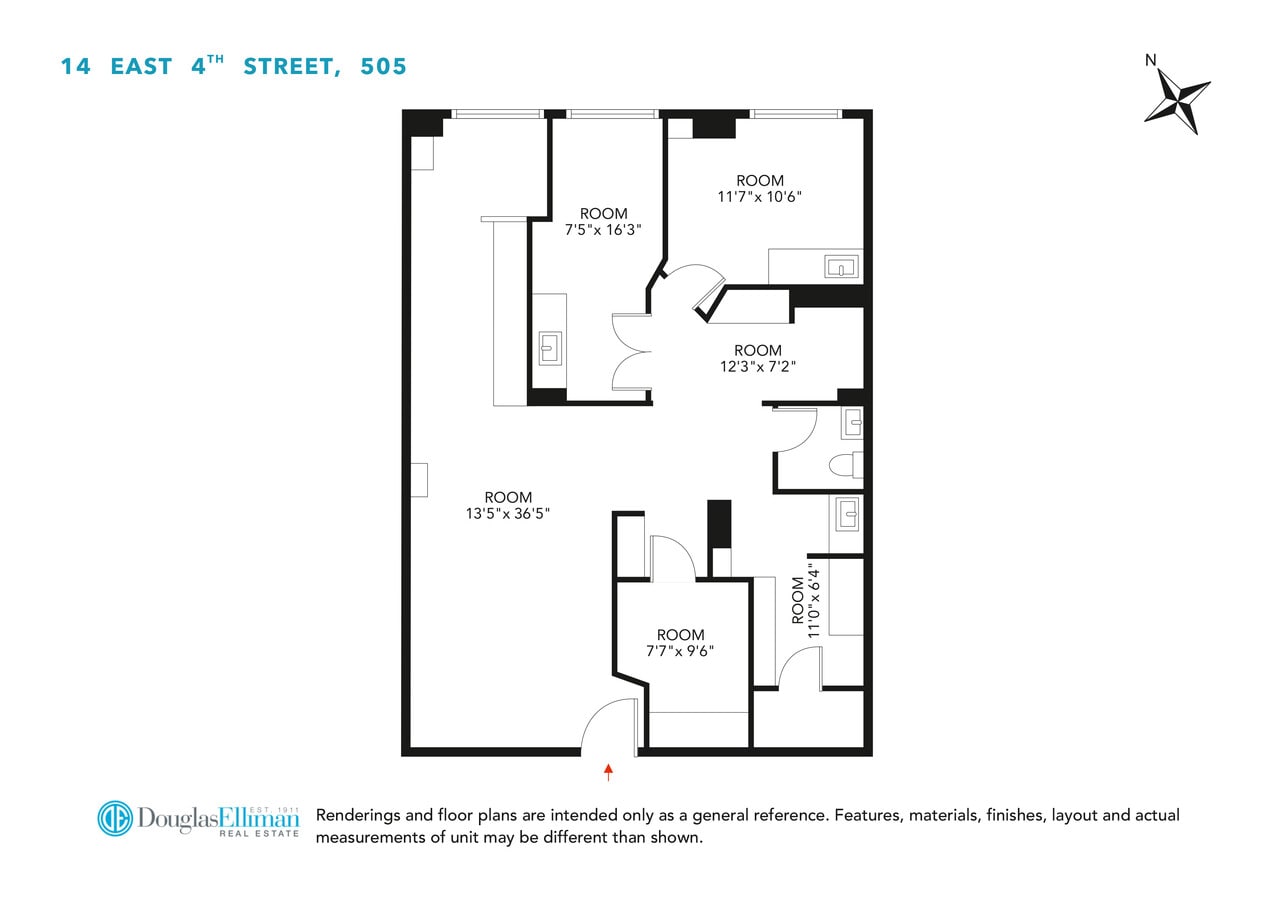 14 E 4th St, New York, NY 10012 - Unit 505 -  - Floor Plan - Image 1 of 5