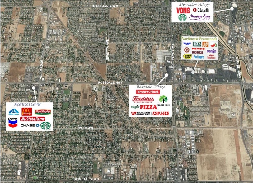 Rosedale Hwy, Bakersfield, CA à vendre - Aérien - Image 2 de 3