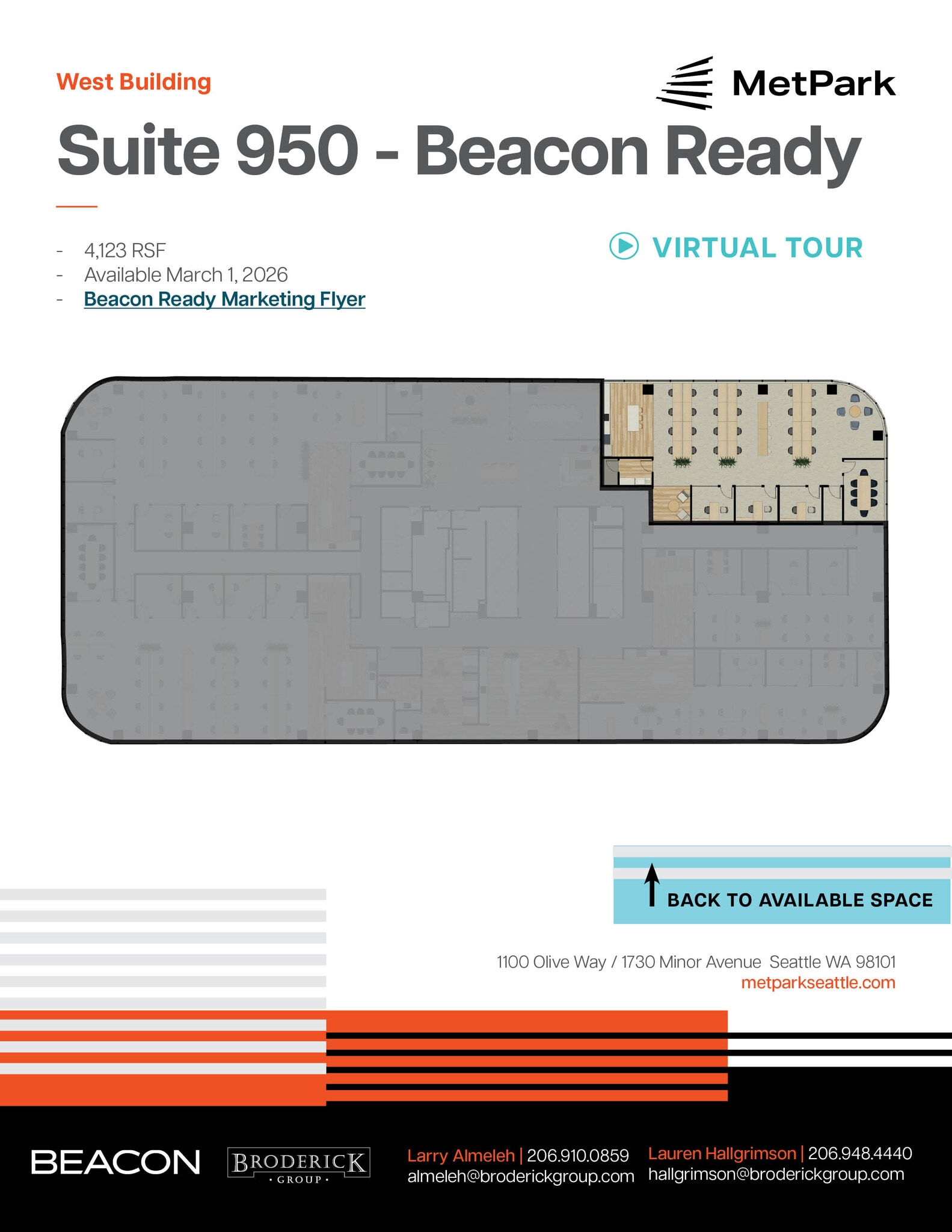 1100 Olive Way, Seattle, WA à louer Plan d’étage- Image 1 de 1