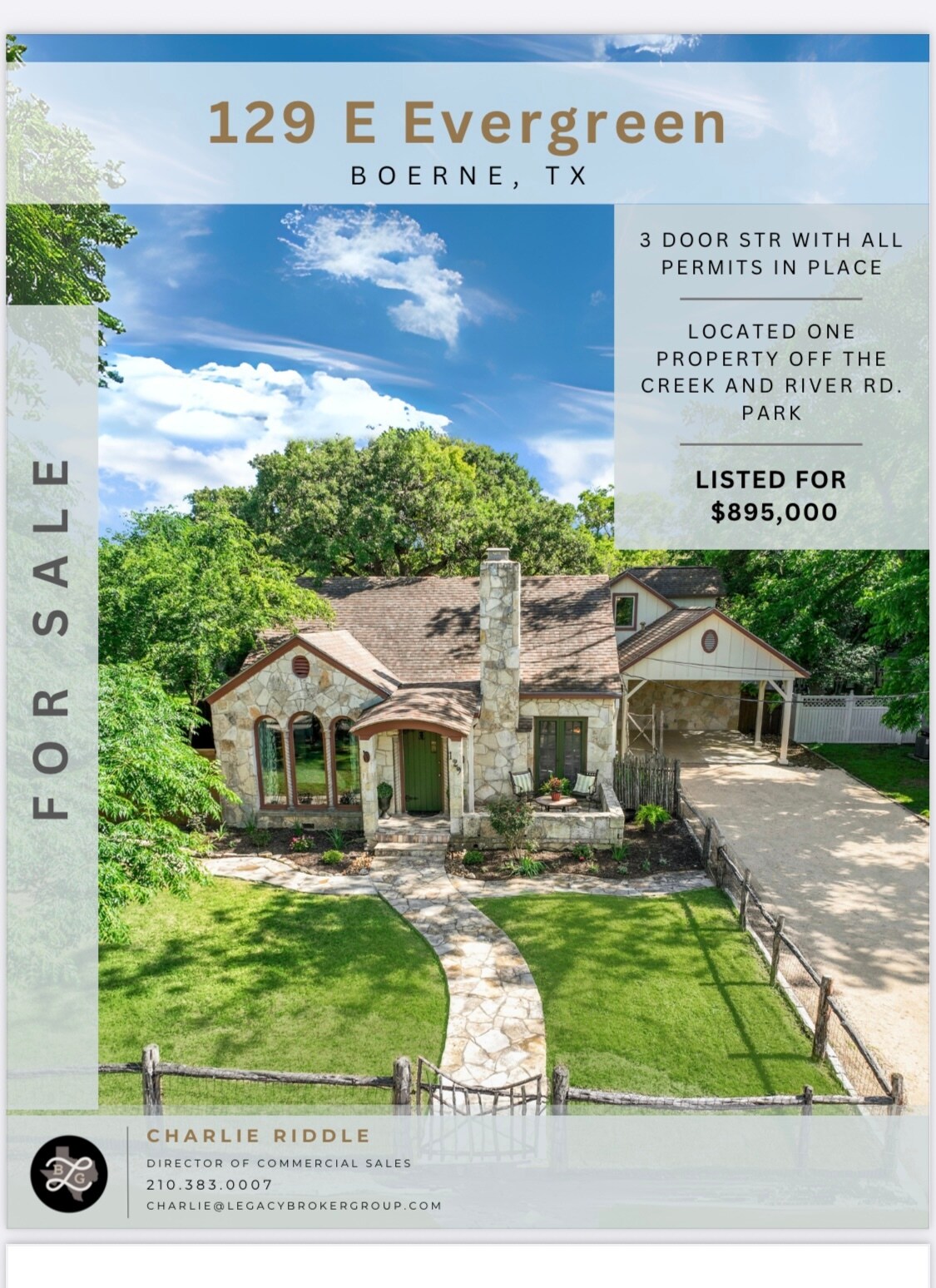 129 E Evergreen St, Boerne, TX à vendre Photo principale- Image 1 de 1