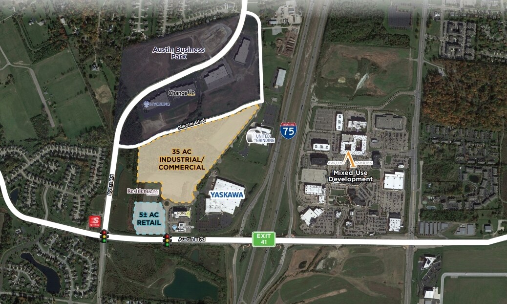 Austin Blvd & Old Byers Rd, Miamisburg, OH à vendre Aérien- Image 1 de 2
