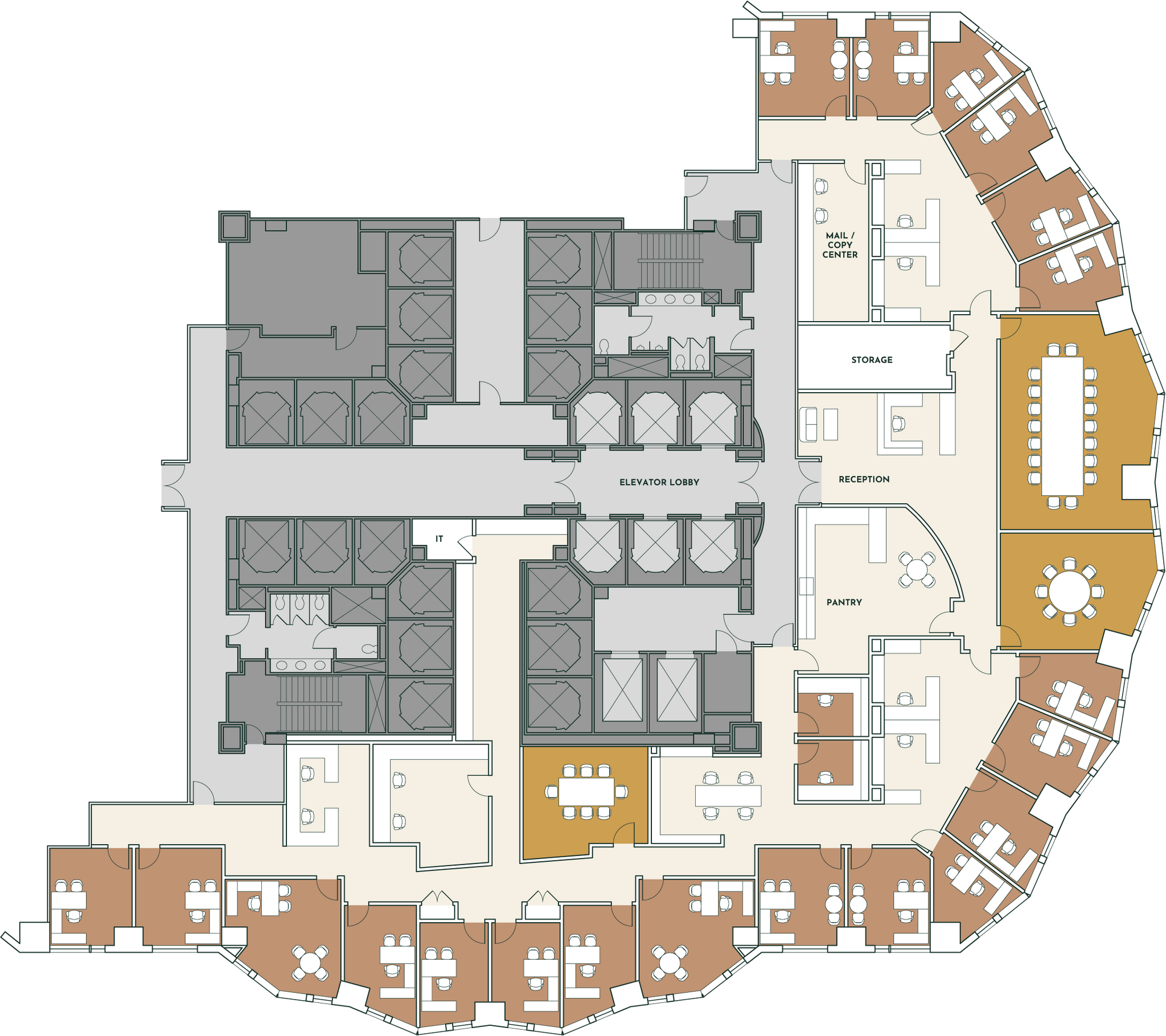 633 W 5th St, Los Angeles, CA à louer Plan d’étage- Image 1 de 1