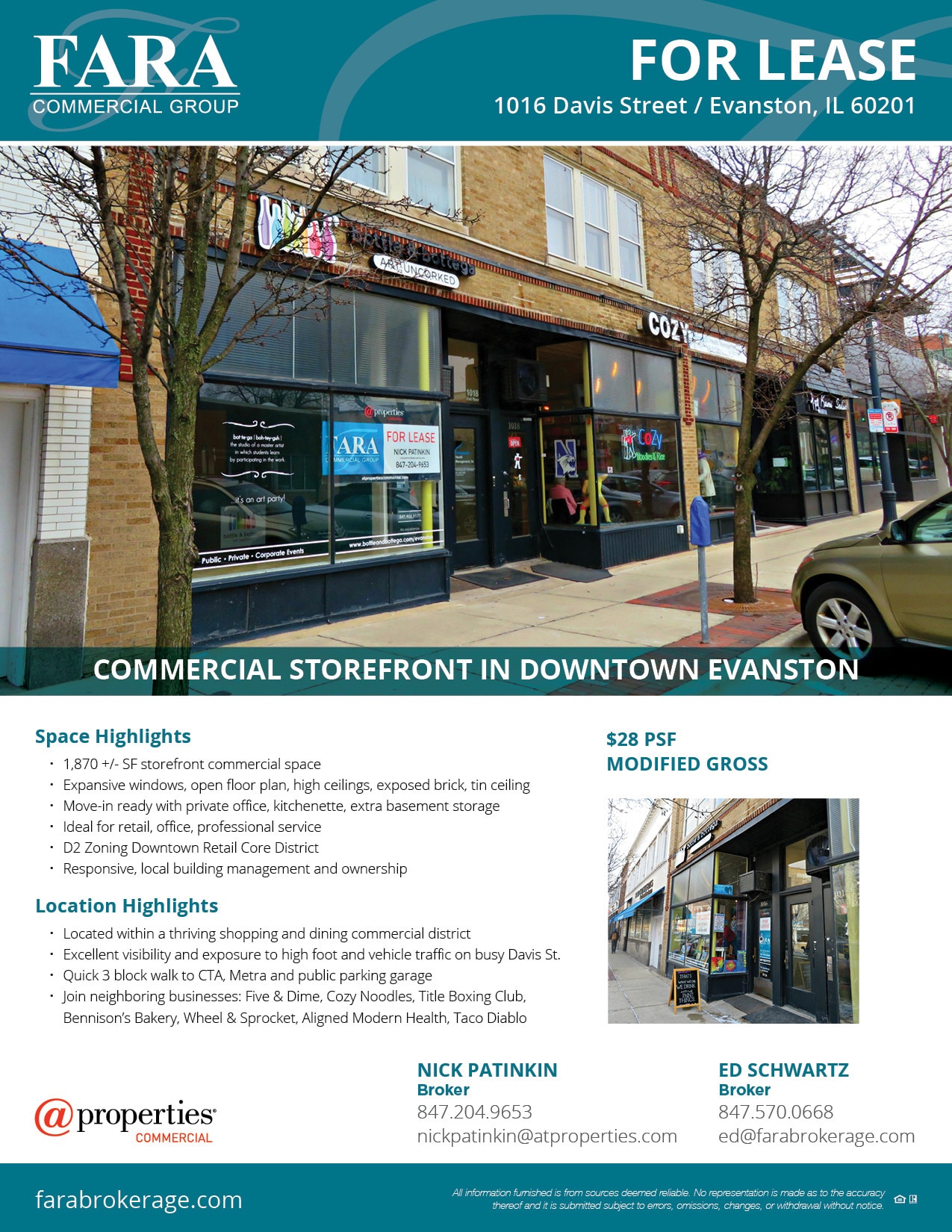 1016 Davis St, Evanston, IL à louer Autre- Image 1 de 2