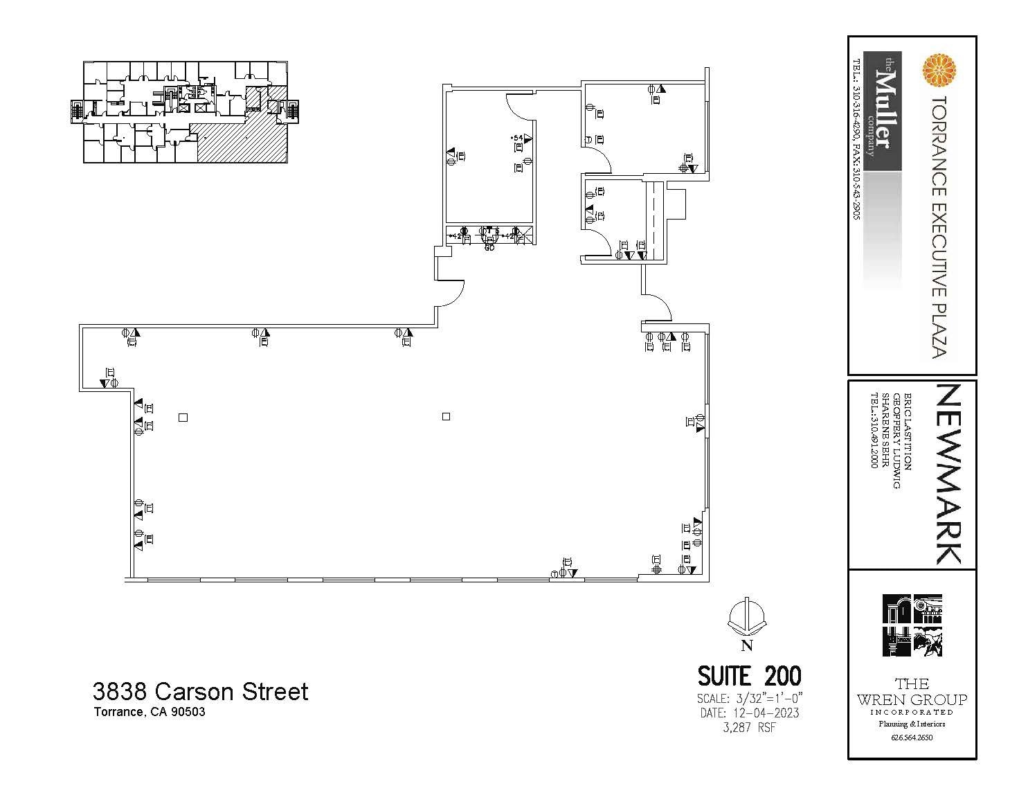 3848 W Carson St, Torrance, CA à louer Plan d’étage- Image 1 de 1