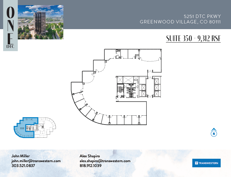 5251 Dtc Pky, Greenwood Village, CO à louer Plan d’étage- Image 1 de 1