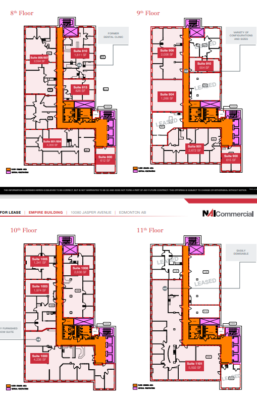 10080 Jasper Ave NW, Edmonton, AB à louer Plan d’étage- Image 1 de 1