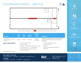 9825 Painter Ave, Santa Fe Springs, CA for lease Floor Plan- Image 2 of 2