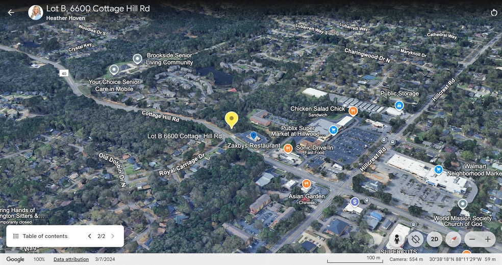 6500 Cottage Hill Rd, Mobile, AL for sale - Aerial - Image 2 of 3