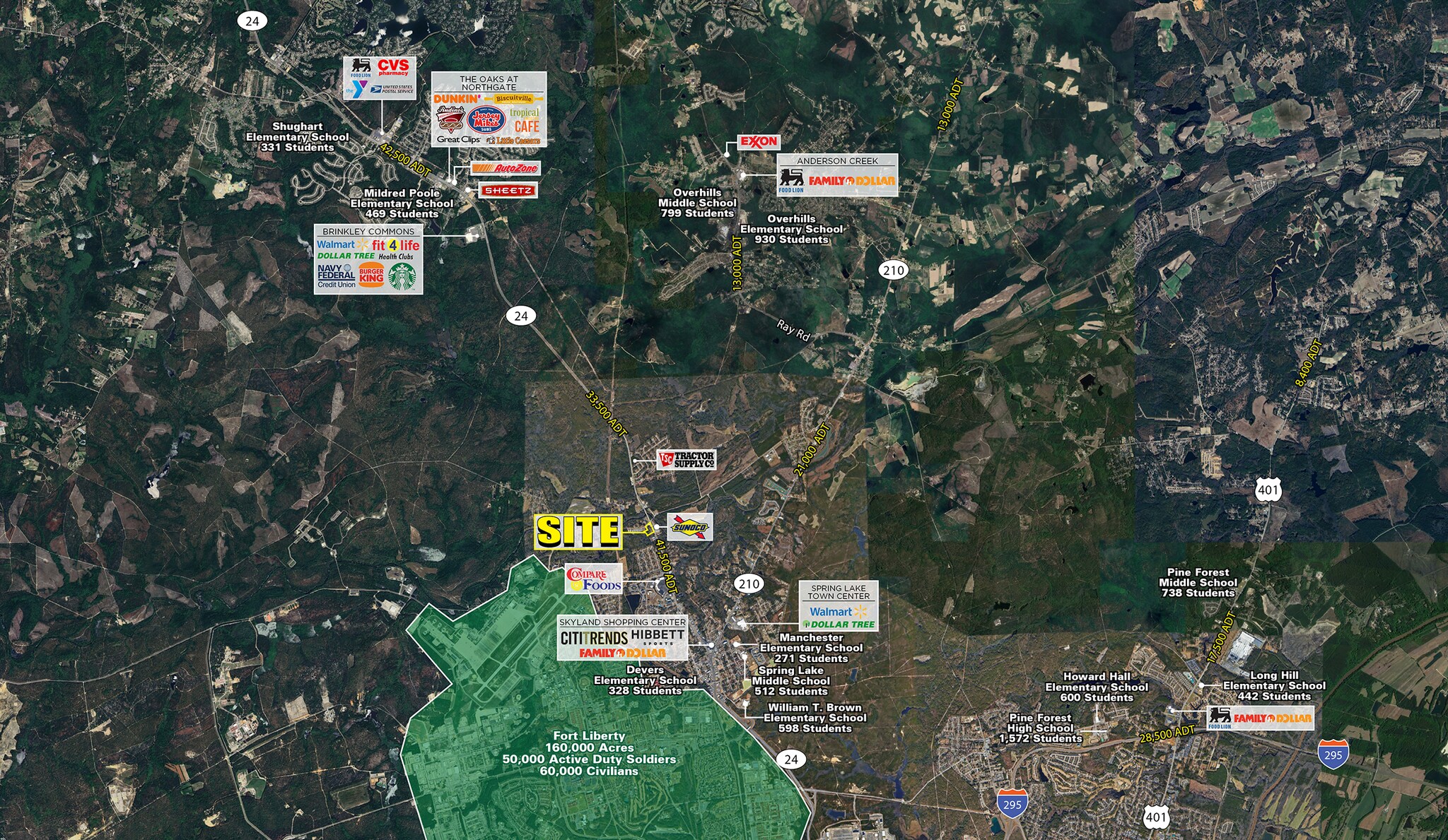 1589 N Bragg Blvd, Spring Lake, NC for lease Aerial- Image 1 of 5