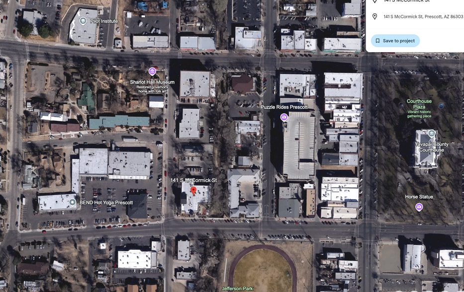 141 S McCormick St, Prescott, AZ for lease - Aerial - Image 2 of 2