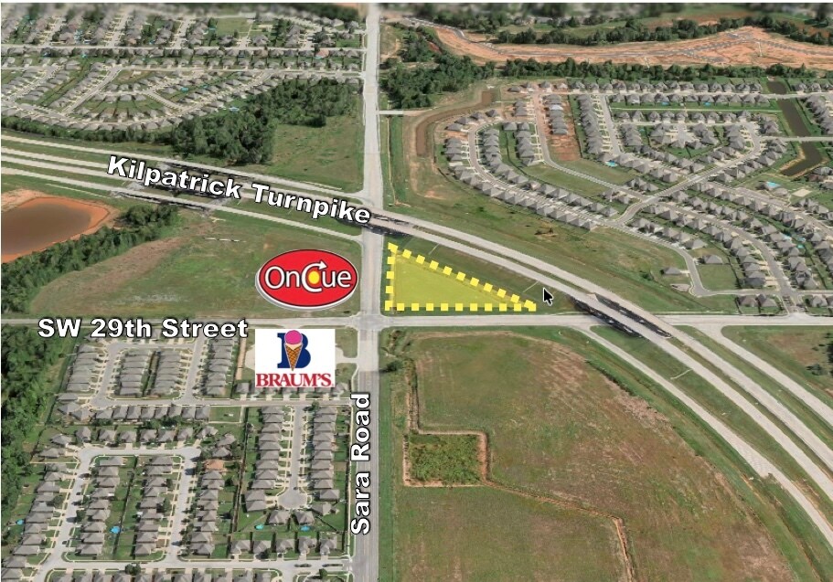 SW 29th & Sara Rd (NE/c), Yukon, OK for sale Aerial- Image 1 of 3