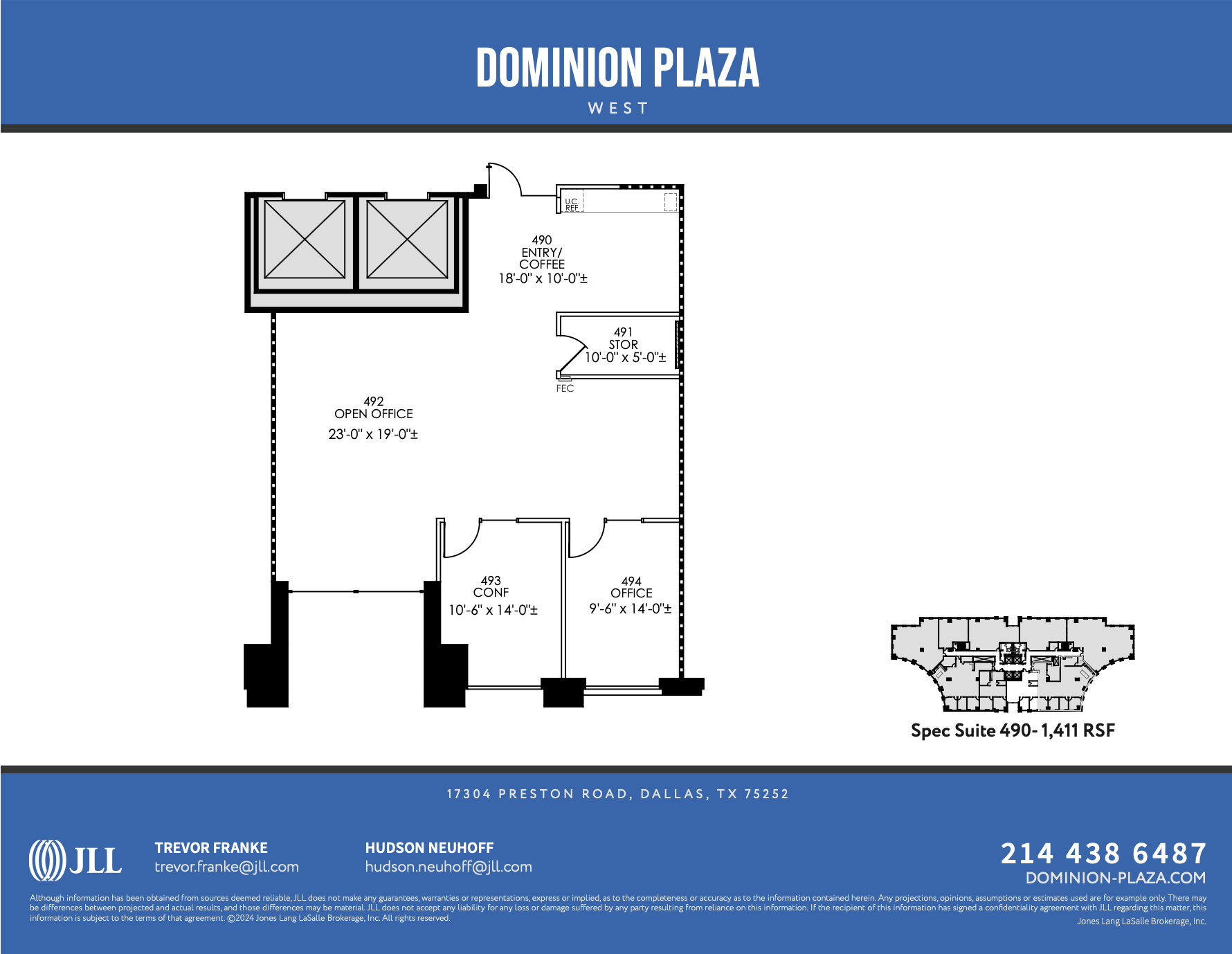 17304 Preston Rd, Dallas, TX à louer Plan d’étage- Image 1 de 1