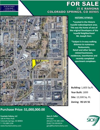 More details for 35 E Ramona Ave, Colorado Springs, CO - Land for Sale