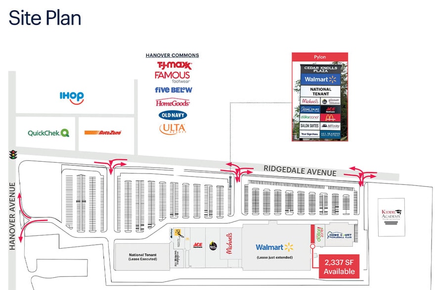 225-235 Ridgedale Ave, Cedar Knolls, NJ for lease - Site Plan - Image 3 of 4