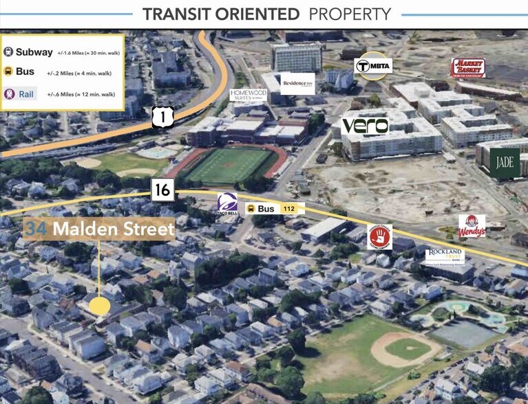 34 Malden St, Everett, MA à vendre - Aérien - Image 3 de 8