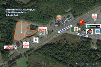 Plus de détails pour 3 Retail Commercial Lots Grandview Plz, King George, VA - Terrain à louer