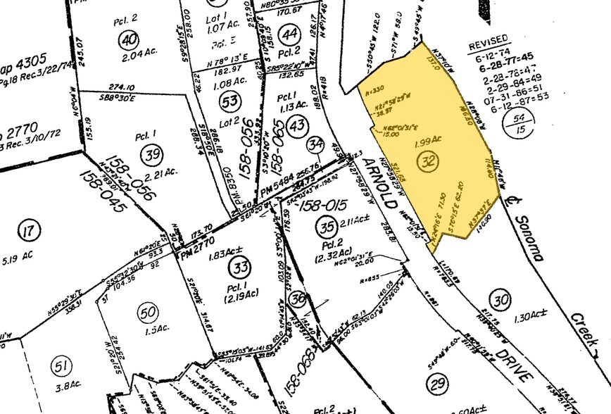 14211 Arnold Dr, Glen Ellen, CA for sale - Plat Map - Image 3 of 5