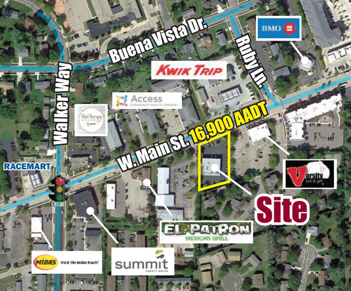 1219-1221 W Main St, Sun Prairie, WI à louer - Photo du bâtiment - Image 2 de 3