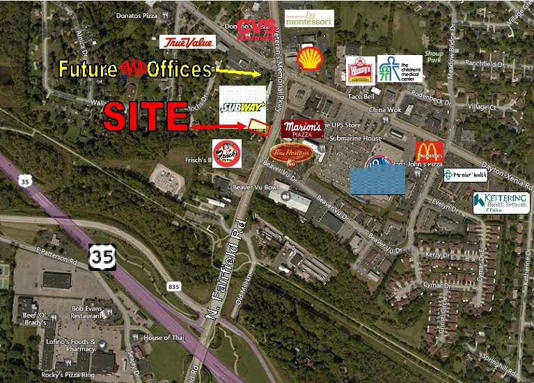 1255 N Fairfield Rd, Dayton, OH for lease - Aerial - Image 2 of 2