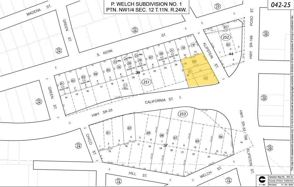 555 California St, Maricopa, CA à vendre Plan cadastral- Image 1 de 1