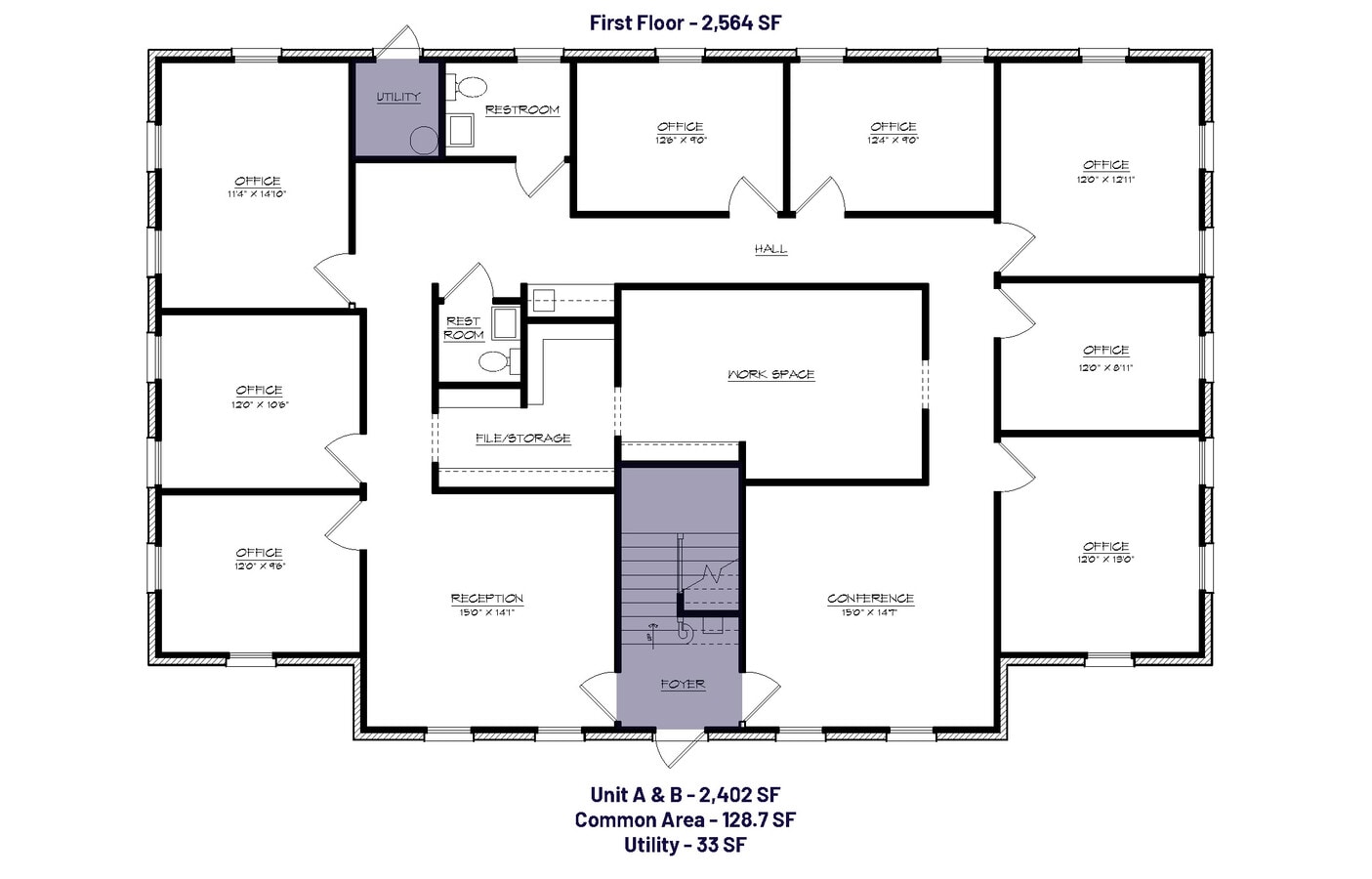 6805 Fairview Rd, Charlotte, NC 28210 - Unit A&B -  - Floor Plan - Image 1 of 1