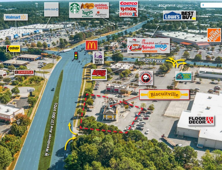 4507 W Wendover Ave, Greensboro, NC à vendre - Photo du bâtiment - Image 3 de 7