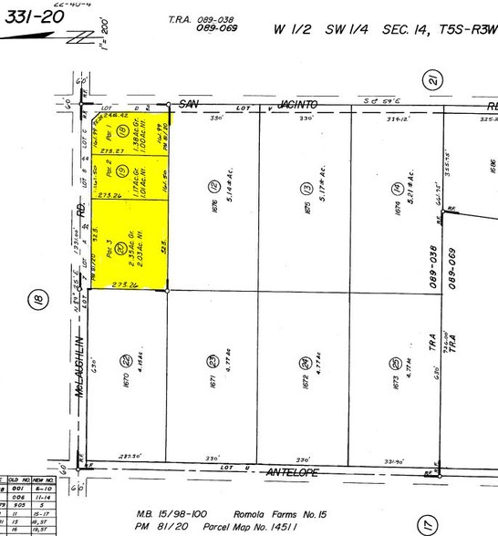 MENIFEE SMALL INDUSTRIAL LOTS portefeuille de 3 propriétés à vendre sur LoopNet.ca - Plan cadastral - Image 2 de 2