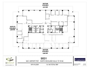 9001-9003 Airport Fwy, North Richland Hills, TX à louer Plan d’étage- Image 2 de 2