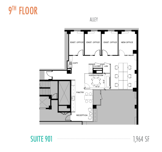 1015 18th St NW, Washington, DC à louer Plan d’étage- Image 1 de 1