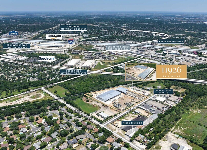 11926 Rail Dr, San Antonio, TX à louer - Aérien - Image 2 de 9