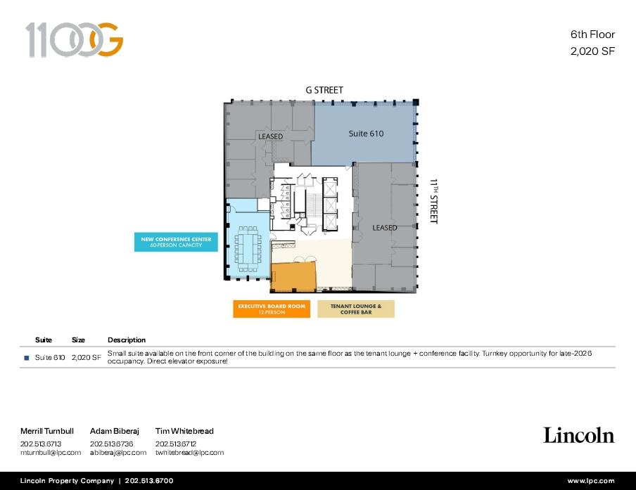 1100 G St NW, Washington, DC for lease Floor Plan- Image 1 of 1