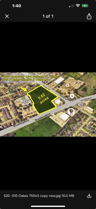 More details for 510-520 E Oates Rd, Garland, TX - Land for Sale