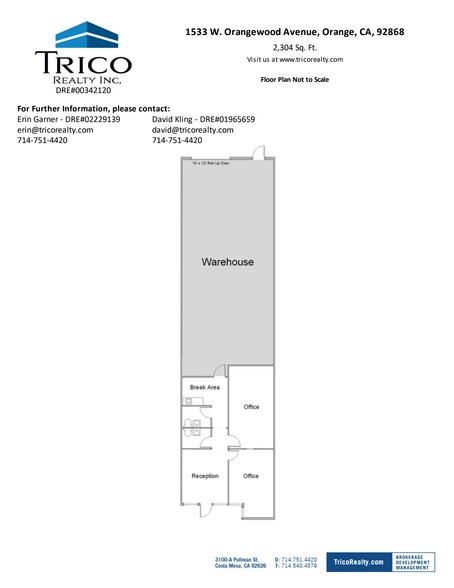 1521-1539 W Orangewood Ave, Orange, CA à louer - Plan d’étage - Image 3 de 3